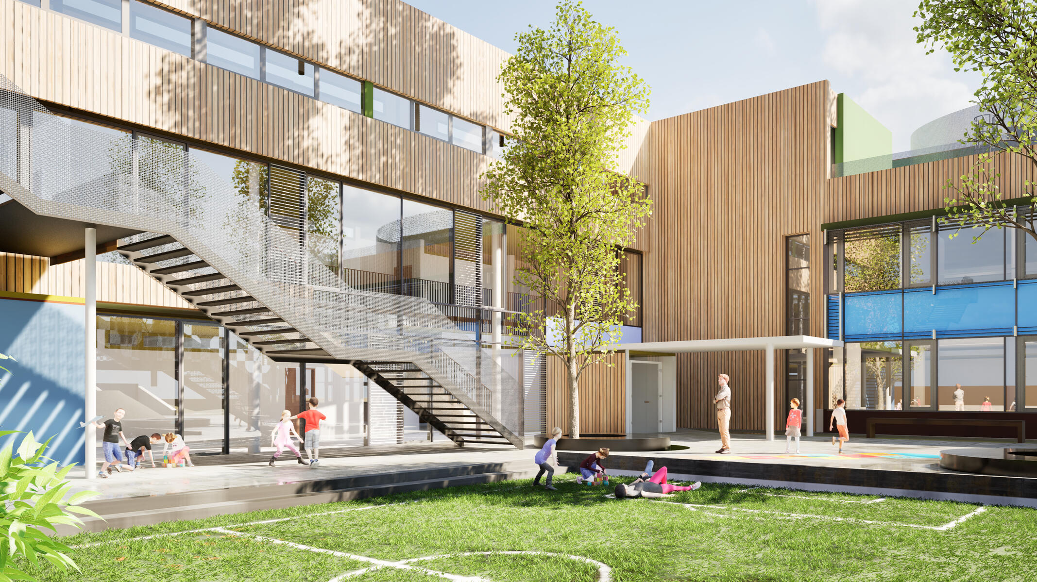 Neubau Grundschule LPH 1–5 · Mitarbeit MÖRK GmbH &amp; Co. KG