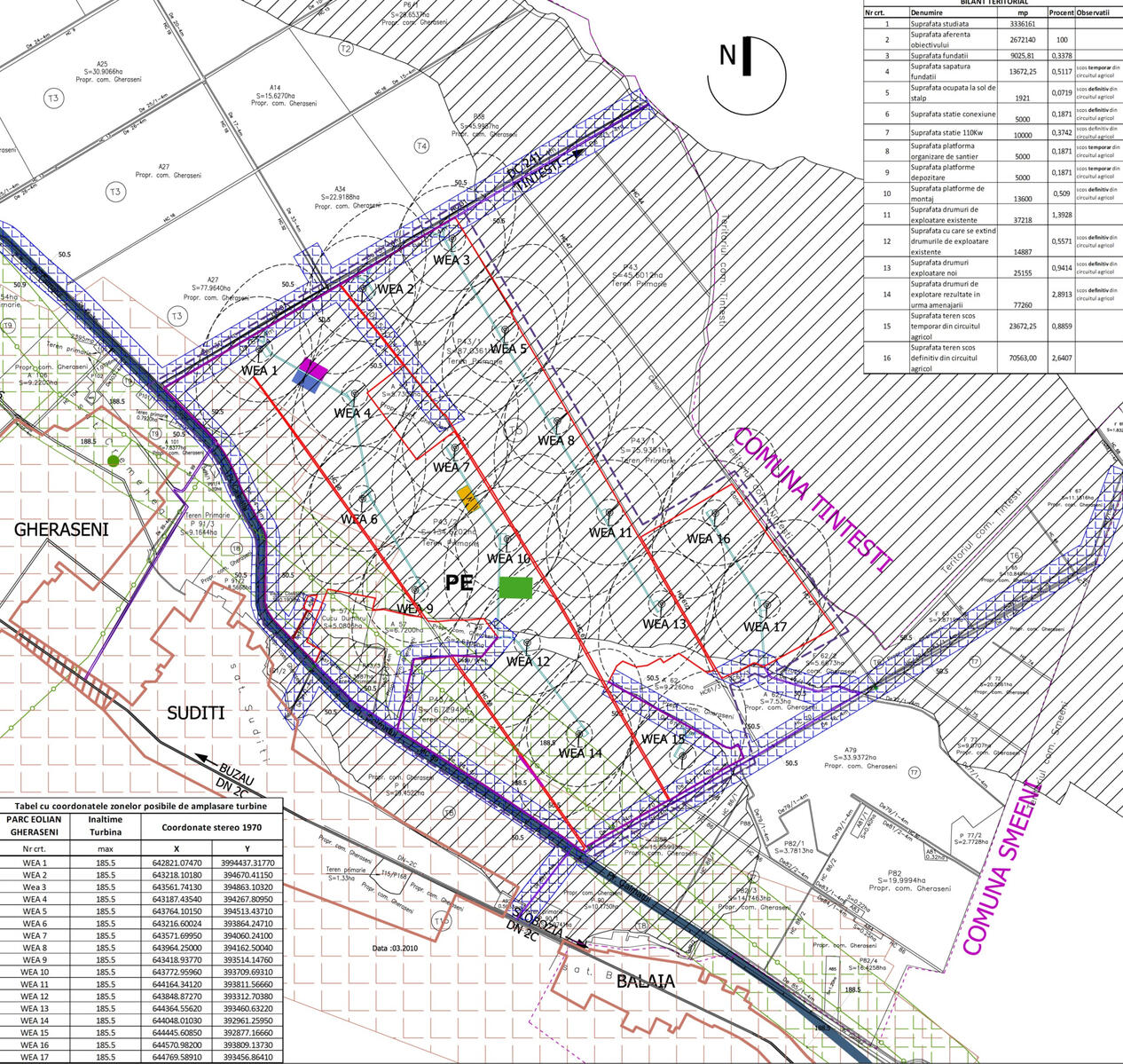 Machbarkeitsstudie & Genehmigungsplanung (RO) Windenergiepark · Mitarbeit TECON S.R.L.